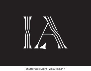 LA Logo Design Vector Template
