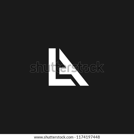 LA logo icon creative design with letter L A in vector format.