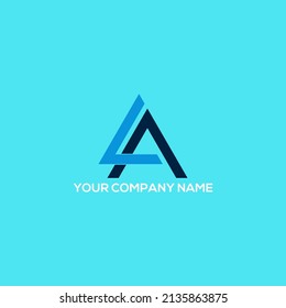 La combinación de estilo logo de LA con navegación y azul con fondo de cañón