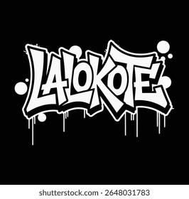 LA LOKOTE Graffiti Arte t-Shirt Design Vetor