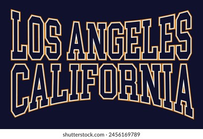 la los angeles california city varsity slogan graphic print design