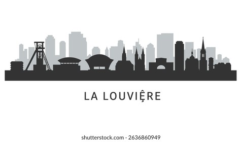 La Louvire Skyline Belgium Cityscape Silhouette.