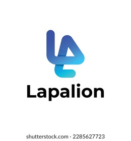 LA modern 3d logo design