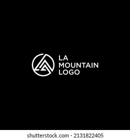 LA MOUNTAIN IN CIRCLE LOGO DESIGN