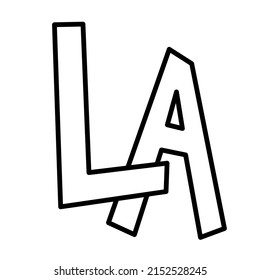 LA Name Logo Design For Any Brand