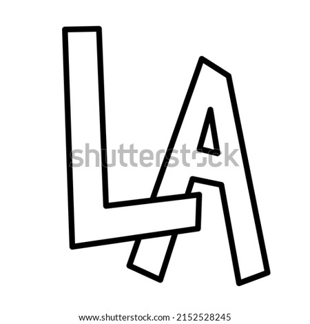 LA name logo design for any brand