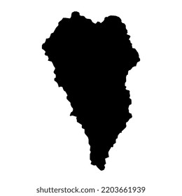 La palma island map, Spain region. Vector illustration.