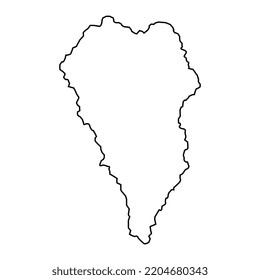 La Palma island map, Spain region. Vector illustration.