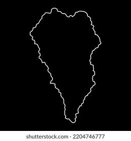 La Palma island map, Spain region. Vector illustration.
