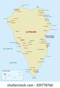 la palma with overview map