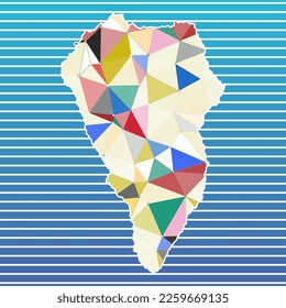 La Palma vector illustration. La Palma design on gradient stripes background. Technology, internet, network, telecommunication concept. Vibrant vector illustration.