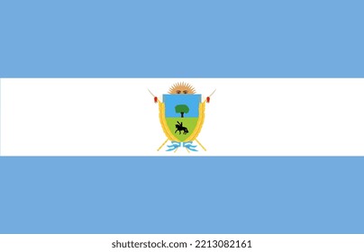 La Pampa Flag. Argentina Provinces. Vector Illustration.