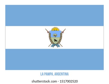 La Pampa Flag Vector Illustration on White Background. Flag of Argentina Provinces.