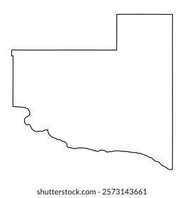 La Pampa Province map, administrative division of Argentina. Vector illustration.