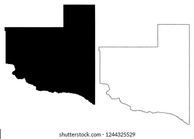 La Pampa (Region of Argentina, Argentine Republic, Provinces of Argentina) map vector illustration, scribble sketch La Pampa Province map
