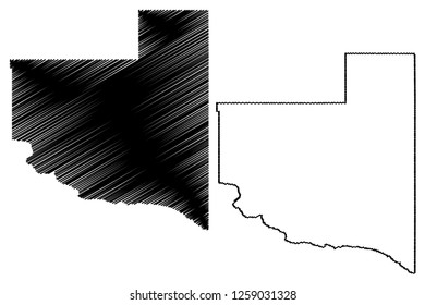 La Pampa (Region of Argentina, Argentine Republic, Provinces of Argentina) map vector illustration, scribble sketch La Pampa Province map