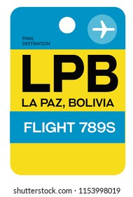 La Paz Bolivia Airport Luggage Tag