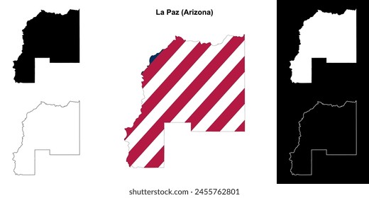 La Paz County (Arizona) outline map set