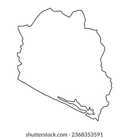 La Paz department map, administrative division of El Salvador.