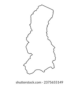 La Paz Department map, administrative division of Bolivia.