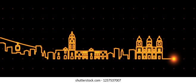 La Paz Light Streak Skyline