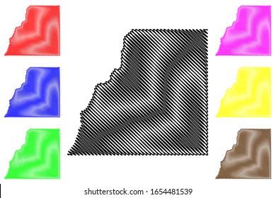 La Plata County, Colorado (U.S. county, United States of America,USA, U.S., US) map vector illustration, scribble sketch La Plata map