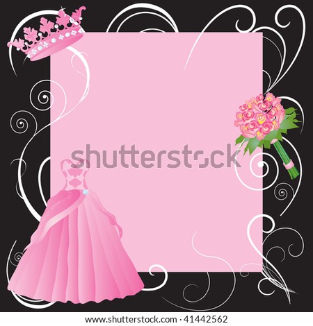 La Quinceanera Party Invitation Invitation Girls Stock Vector