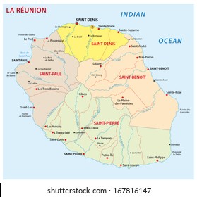 la reunion administrative map