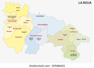 La Rioja Administrative Map