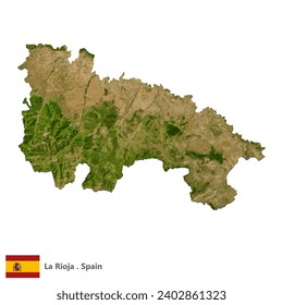 La Rioja, Autonomous Community of Spain Topographic Map (EPS)