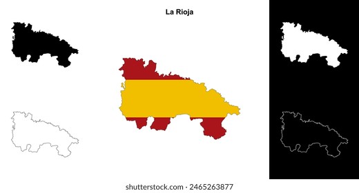 La Rioja leere Umrisskarte