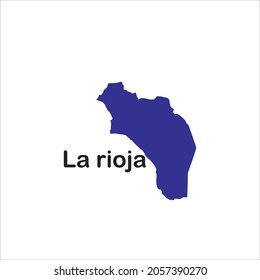 La Rioja Map On White Background