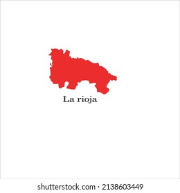 La Rioja Map On White Background