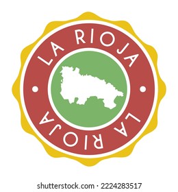 La Rioja, Spain Badge Map Vector Seal Vector Sign. National Symbol Country Stamp Design Icon Label. 