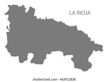 La Rioja Spain Map in grey