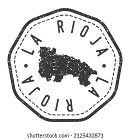 La Rioja, Spain Map Stamp Retro Postmark. Silhouette Postal Passport. Seal Round Vector Icon. Badge Vintage Postage Design.