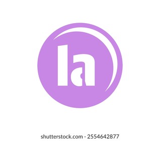 LA sport emblem or team logotype. Ball logo with a combination of Initial letter L and A for balls shop, sports company, training, club badge. Vector illustration.