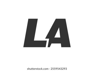 LA Techno Editable Font Logo For Corporate Branding. Bold, Futuristic Design With Unique Typographic Ideas. Minimal Custom Type And Dynamic Letter Variations For Promotion, Printing, And Book Titles