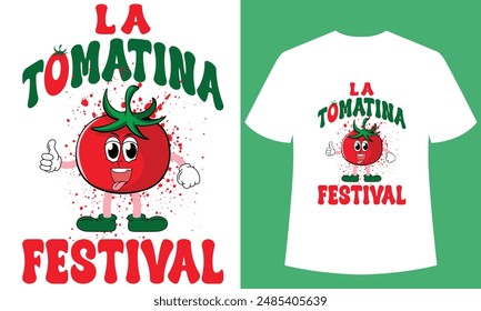 la tomatina festival t shirt design, La Tomatina in Spain tomato fight tomato battle