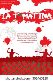 la tomatina poster, tomato battle