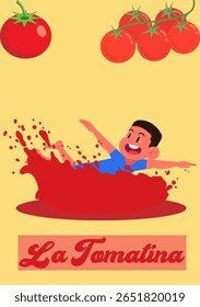 La tomatina é um festival espanhol em Bunol, Espanha.
