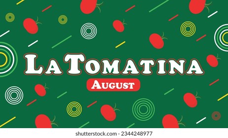 La Tomatina Vektorbanner-Design. Fröhliche La Tomatina moderne minimale grafische Poster-Illustration.