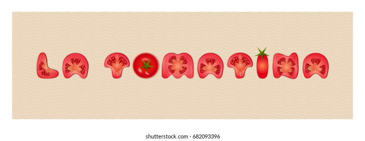 la tomatina vector illustration with changed symbol and tomato text effect and ripple background