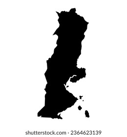 La Union department map, administrative division of El Salvador.