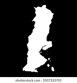 La Union department map, administrative division of El Salvador.