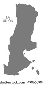 La Union El Salvador Map grey