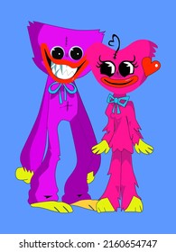 LA, EE.UU. - 05.20.2022: Personajes de juguetes Huggy y Kissy Missy, producidos por Playtime Co.