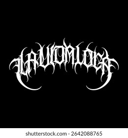 La Vida Loca text with metal calligraphy style