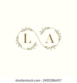 LA wedding infinity in elegant monogram with high quality professional design that will print well