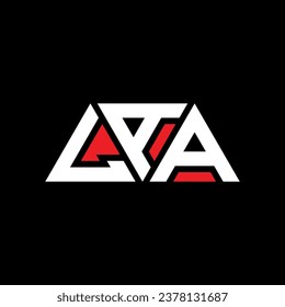 LAA triangle letter logo design with triangle shape. LAA triangle logo design monogram. LAA triangle vector logo template with red color. LAA triangular logo Simple, Elegant, and Luxurious design.
